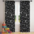 thumbnail image 5 of Blackout Kids Curtains,Black White Star Moon Pattern Childrens Insulated Curtains Set Of 2,Bedroom Essentials,Toddler Room Decor 42x84in(106x213cm), 5 of 5