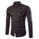 thumbnail image 1 of Blusa y camisa de manga larga con cuello vuelto para hombre, blusa informal de moda con solapa y botones, blusa transpirable de poliéster para hombre, 1 of 2