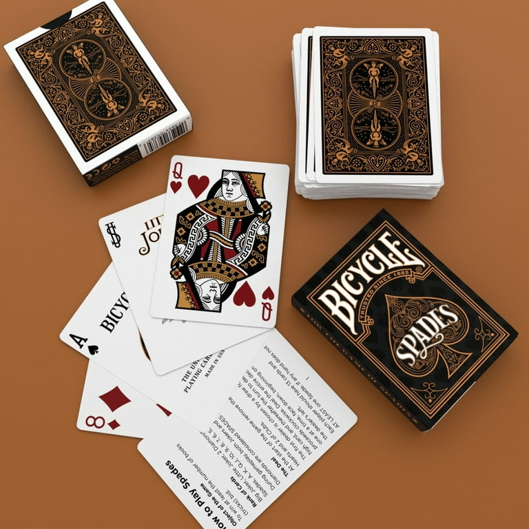 Bicycle Spades Playing Cards, 52-card Deck, Air Cushion Finish