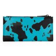 thumbnail image 5 of Wrangler Cow Print Bifold Wallet for Women RFID Zip Pocket & 10 Card Slots, Cow-Turquoise, 5 of 8