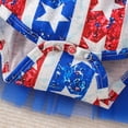 thumbnail image 4 of KAUOD Baby Girls Star Flag 4th of July Dress Romper with Hairband Sleeveless Tulle Tutu Dress Jumpsuit Patriotic Bodysuits, 4 of 9