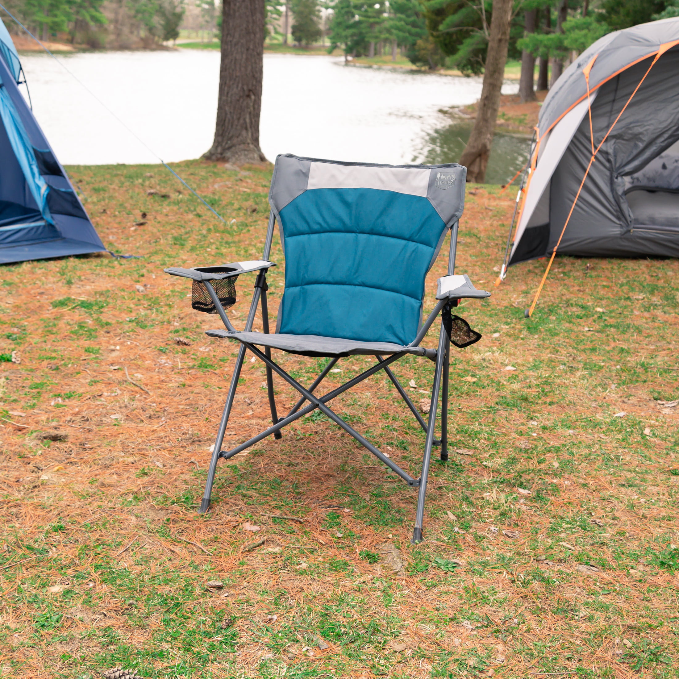 Timber Ridge Basswood Tension Camping Chair, Blue, Adult