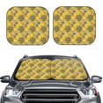 thumbnail image 2 of Windshield Sun Shade, White Wine Seamless Foldable Car Sun Shade Windshield For Front, 2 Pieces, 2 of 4
