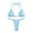 Light Blue, variant on Women's Swimwear 2 Piece Bathing Suits Women's Solid Multicolor Two Piece Swimsuit Tobikini With Removable Pads No Underwire