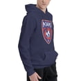 thumbnail image 3 of Miami Fc Men Fleece Hoodie Casual Pullover Sweatshirt With Kangaroo Pocket, 3 of 6