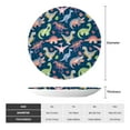 thumbnail image 2 of Balery Dinosaur Print Bone China Decorative Plate Ceramic Dinner Plates Art Crafts with Display Stand-6in, 2 of 6