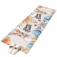 thumbnail image 2 of Happy Easter 2'x6' Runner Rug, Spring Watercolor Bunny Eggs Flowers Beige Washable Non-Slip Area Rugs for Hallway Kitchen Floor Bedroom Entryway, StainResistant Laundry Carpet Decoration Indoor Mat, 2 of 9