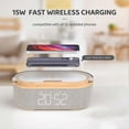 thumbnail image 3 of Digital Alarm Clock Radio with Bluetooth Speaker,15W Wireless Charger, Dual ,Adjustable Loud Alarm_Perfect Gift, 3 of 5
