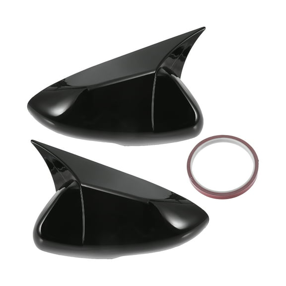 Unique Bargains Car Rear View Driver Passenger Side Mirror Cover Cap Overlay for Honda Accord 2018-2020 Gloss Black