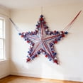 thumbnail image 6 of Red White and Blue Decorations - 6.5 Ft Patriotic Garland 250th Anniversary 4th of July Decorations, Glitter Garland Memorial Day, National Independence Day Decor, Multicolor, 78.74 Inch, 1 PCS, 6 of 7