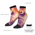 thumbnail image 6 of Fuzoiu Sunset Cloud Corgi Print Adult Socks, Crew Moisture-wicking Socks, Unisex Cushion Crew Socks,Casual Sports Ankle Socks, 6 of 7