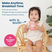 (12 pack) Amara Organic Breakfast Oat Melts Strawberry Baby Snack, No Added Sugar, Stage 2, 7g