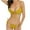 Yellow, variant on WREESH Womens Two Piece Swimsuit String Bikini Sets Solid Color Fashion Casual Broadband Sling Binding Bikinis Sets Beach Bathing Suit Olive Green