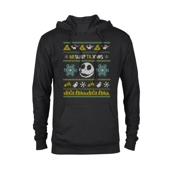 Disney The Nightmare Before Christmas Ugly Christmas Sweater - Pullover Hoodie for Adults - Customized-Black