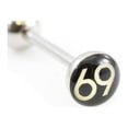 thumbnail image 3 of Tongue Barbell with Naughty Logo 14g Surgical Steel, 3 of 12