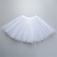 thumbnail image 2 of NIEWTR Toddlers Girls Soft Glitter Tulle Tutu Skirt with Sequins Hearts and Moons for Play(White,30), 2 of 4