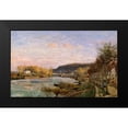 thumbnail image 2 of Pissarro, Camille 24x16 Black Modern Framed Museum Art Print Titled - The Seine at Bougival, 2 of 5