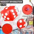 thumbnail image 2 of Juego de 4 piezas inflables Jumbo de 32 cm, de Game Dice Mototo, color rojo, 2 of 7