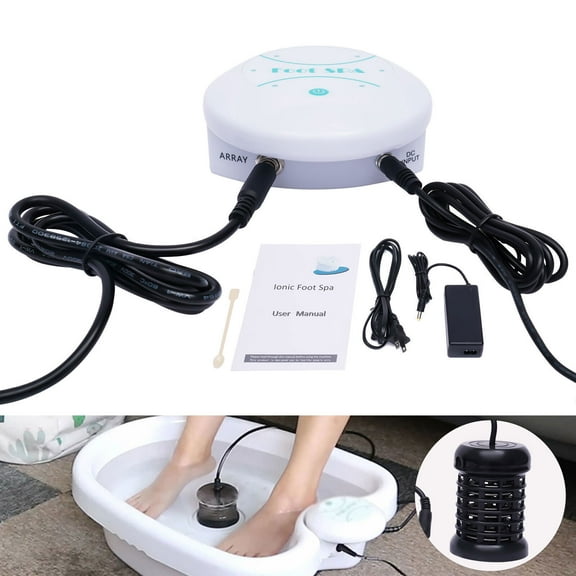 FETCOI Portable Salon Ion Aqua Foot Bath Ionic Detox Foot Bath Spa Cleanse Machine