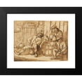 thumbnail image 2 of Adriaen van Ostade 24x19 Black Modern Framed Museum Art Print Titled - Peasants Drinking in a Tavern (Early 1640s), 2 of 5