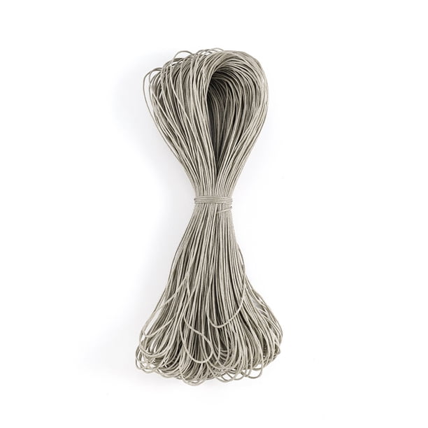 Zhuge Hilo encerado para hacer pulseras, hilo encerado para pulseras, cordón de poliéster encerado para pulseras, collares, color gris