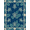 Blue, Pattern 2, variant on ODIKA Reef Coral Center Map Ocean Compass Border Vintage Turtle Nautical Refined for Playroom, Bedroom, Reading Nook, Pet Friendly & Kids Safe Play