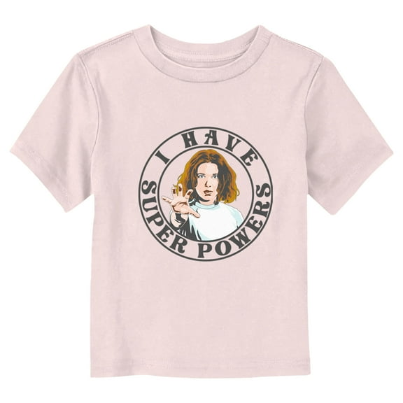 Netflix Toddler's Stranger Things Eleven I Have Super Powers Badge Graphic T-Shirt