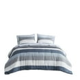 thumbnail image 6 of Cal King Stripe Comforter Set with Bed Sheets,Blue+Grey Polyester Household Supplies Décor Bedding Bedding Sets, 6 of 15