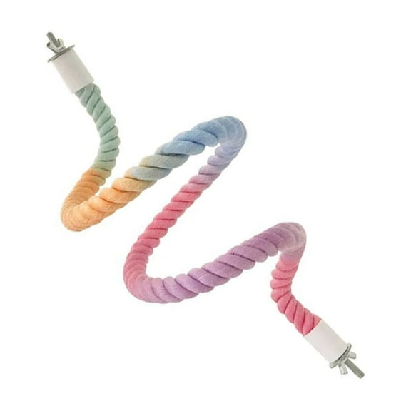 Bird Rope Perch Colorful Bendable Climbing Rope Toy for Cockatiels and Parakeets