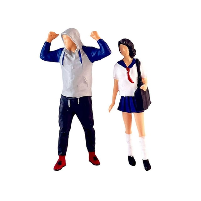 Colección de Figuras de Personas 1:64, Decoración Del Hogar para Diorama, Casa de Muñecas con Escena DIY
