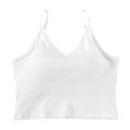 thumbnail image 6 of Lumtrix Built In Bra Tank Tops For Women Cotton Shelf Bra Camisole Tops Spaghetti Strap Tank Top Summer Cami Shirt White S, 6 of 6