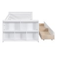 thumbnail image 5 of EUROCO Wood Twin Size Daybed with 2 Shelves and Drawers, White, 5 of 16