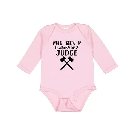 

Inktastic Future Judge Gavel Job Gift Gift Baby Boy or Baby Girl Long Sleeve Bodysuit