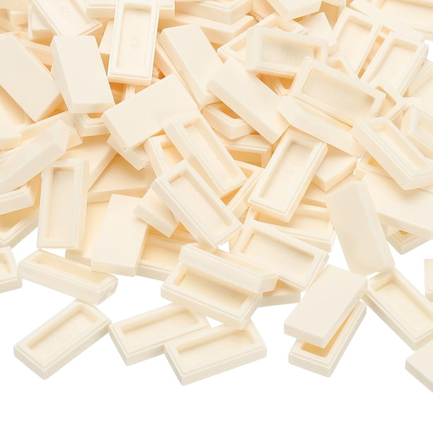 555 Piezas Bloques Planos a Granel, Azulejos Clásicos Blancos 1x2 Superficie Lisa Mini Accesorios de Bloques de Construcción Compatibles Kits para Construir Pisos Paredes Artes de Mosaico Pixel