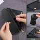 thumbnail image 5 of Estuche de cuero para gafas, portátil, delgado, para gafas de sol, suave, ligero, para viaje, con cierre, paño de limpieza, regalo, 5 of 5