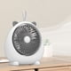 thumbnail image 5 of Ventilador de sobremesa recargable USB • Batería de 700mAh • Ángulo ajustable • 3 velocidades • Ventilador portátil de refrigeración para oficina y dormitorio en blanco, rosa o verde, 5 of 8