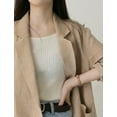 thumbnail image 4 of Womens Linen Blazer Casual Long Sleeve Lightweight Spring Summer Jackets, 4 of 6
