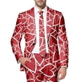 thumbnail image 4 of CONZONE Valentines Suit Jacket for Men Casual Men's Blazer Valentine's Day Love Heart Graphic One Button Elegant Slim Fit Dress Jacket for Performance,Prom,Wedding, 4 of 4