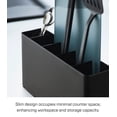 thumbnail image 3 of Yamazaki Home Utensil and Thin Cutting Board Holder, Black, Steel, Utensil Holder, 3 of 7