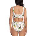 thumbnail image 3 of Womens Bikini Sets Two Piece, Wine Print No.J933 Cross Design Swimsuit High Waisted Bathing Suit For Women 2024, 3 of 8