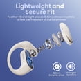 thumbnail image 3 of Open Ear Headphones, TPUFO Bluetooth 5.4 Earphones Stereo Sound, Wireless Headphones 80 Hours Playback, Clear Calls, IPX7 Waterproof Open Ear Earbuds with 18.2mm Drivers, 3 of 8