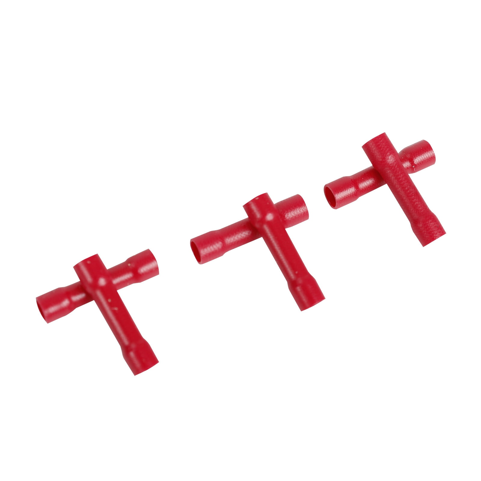 1000Pcs 22-18 Gauge AWG Ga Wire Butt Connectors Vinyl Car Radio Terminals Red