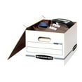 thumbnail image 5 of Bankers Box Basic Duty Letter/Legal File Storage Box with Lids, 10 Pack, White Corrugate Cardboard, 5 of 7