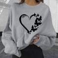 thumbnail image 2 of Gibobby Sudaderas para mujer Sudaderas de cuello redondo para mujer estilo casual manga larga ligeras cómodas holgadas de moda sin botones(Gris,M), 2 of 4