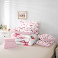 thumbnail image 6 of Castle Fairy Cute Ribbon Bowtie Bedding Comforter Set 7pcs for Teens Adults Female,Dreamy Princess Queen Bedding Sets Super Cozy,Cute Strawberry Cherry Queen Sheet Sets,Ultra Soft Home Decor, 6 of 8