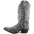 thumbnail image 5 of Laredo Womens Black Starburst Leather Cowboy Boots 12in Cutout 8.5 M, 5 of 5