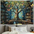 thumbnail image 2 of Patifu Mystic Library Tapestries, Fantasy Magic Tree Bookshelves Aesthetic Tapestry Classroom, Tree Vintage Bookshelves Book Art Tapestry Wall Hung University Room Bedroom, 2 of 6