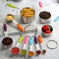 thumbnail image 5 of Measuring Cups and Spoons Set of 15, Heavy Duty Stainless Steel Kitchen Measuring Tool with Colored Silicone Handle, Including 5 Nesting Measuring Cups, 5 Spoons, 5 Mini Spoons for Cooking Baking, 5 of 7