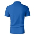 thumbnail image 4 of BRGZLK Mens Golf Shirts Summer 2026 Short Sleeve Turn-Down Collar Button-Down Lightweight Breathable Moisture Wicking Casual Pullover Shirts Blue A XXL, 4 of 7