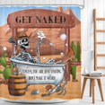 thumbnail image 2 of 4 PCS Funny Skull Skeleton Shower Curtain Set 72Wx72H, Bath Rug, Toilet Lid Cover, U Shape Mat, Gothic Spooky Cool Unique Halloween Bathroom Set Quick Dry Dirt Resistant Accessories Bath Dec, 2 of 5